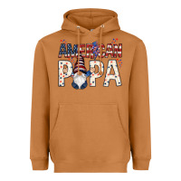 Meerkat american papa with gnome Heavyweight Hoodie - NancyCooperArtShop