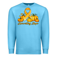 Ocean Blue childhood cancer awareness month harvesting hope Premium Sweatshirt - Jasminsmagicworld