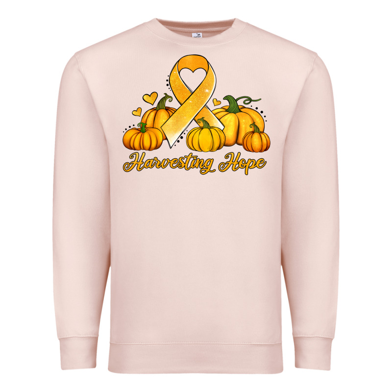 Childhood Cancer Awareness Month Harvesting Hope Premium Sweatshirt by Jasminsmagicworld | Teevron