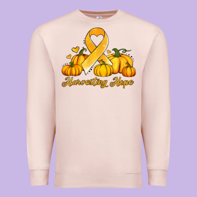 Childhood Cancer Awareness Month Harvesting Hope Premium Sweatshirt Designed By Jasminsmagicworld