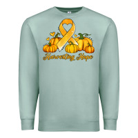 Seafoam childhood cancer awareness month harvesting hope Premium Sweatshirt - Jasminsmagicworld