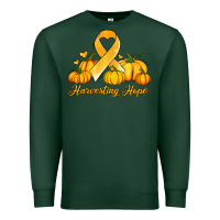 Sports Green childhood cancer awareness month harvesting hope Premium Sweatshirt - Jasminsmagicworld