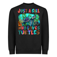 Black just a girl who loves turtles Heavyweight Sweatshirt - RanaPortraitStore
