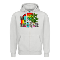 Dove Grey not a hugger Zipper Hoodie - AdoDesignShop