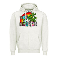 Oatmeal Heather not a hugger Zipper Hoodie - AdoDesignShop