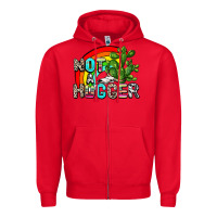 Red not a hugger Zipper Hoodie - AdoDesignShop