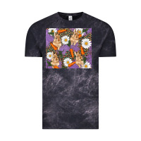 Cloud Black easter bunny carrot daisys leopard glitter Vintage Tee - RanaPortraitStore
