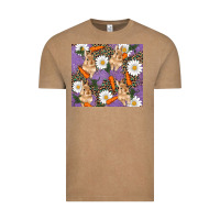 Vintage Coffee easter bunny carrot daisys leopard glitter Vintage Tee - RanaPortraitStore