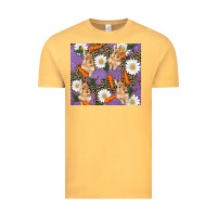 Vintage Mustard easter bunny carrot daisys leopard glitter Vintage Tee - RanaPortraitStore