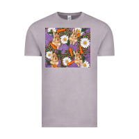 Vintage Zinc easter bunny carrot daisys leopard glitter Vintage Tee - RanaPortraitStore
