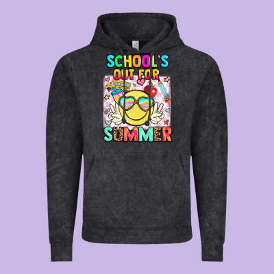 School's Out For Summer Vintage Hoodie Designed By Jahusdesignshop