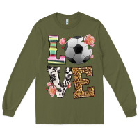 Army Green western love soccer Long Sleeve Tee - HRA Design Shop