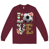 Burgundy western love soccer Long Sleeve Tee - HRA Design Shop