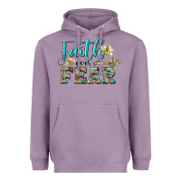 Lavender faith over fear with cross Heavyweight Hoodie - BarkalooDesign