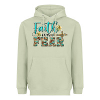 Matcha faith over fear with cross Heavyweight Hoodie - BarkalooDesign