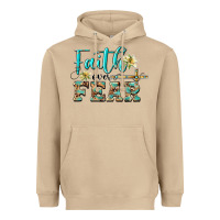 Mushroom faith over fear with cross Heavyweight Hoodie - BarkalooDesign