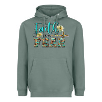 Sage faith over fear with cross Heavyweight Hoodie - BarkalooDesign