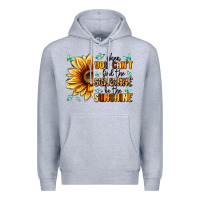 Heather Grey when you can't find the sunshine be the sunshine Premium Hoodie - MaliasSmallBusiness