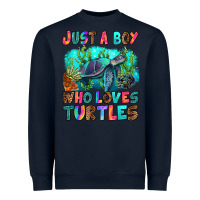 Navy just a boy who loves turtles Heavyweight Sweatshirt - RanaPortraitStore