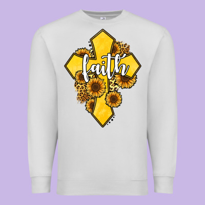Faith Childhood Cancer Premium Sweatshirt Designed By Jasminsmagicworld