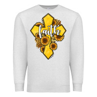 Oatmeal Heather faith childhood cancer Premium Sweatshirt - Jasminsmagicworld