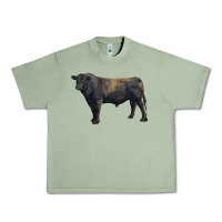 Oil Green black angus bull Urban Heavy Tee - RanaPortraitStore