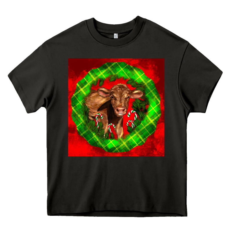 Christmas Red Angus Calf Heavy Core Tee by LillyAllenDesigns | Teevron