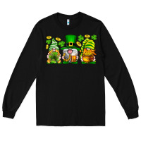 Black St. Patrick's Day gnomies Long Sleeve Tee - Neo Western