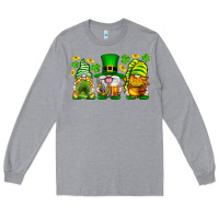 Heather Grey St. Patrick's Day gnomies Long Sleeve Tee - Neo Western