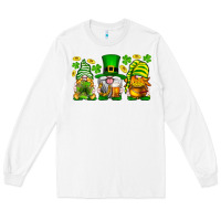 White St. Patrick's Day gnomies Long Sleeve Tee - Neo Western