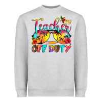 Heather Grey teacher off duty Heavyweight Sweatshirt - RanaPortraitStore