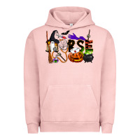 Pigment Salmon Halloween Nurse Urban Hoodie - LillyAllenDesigns