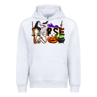 White Halloween Nurse Urban Hoodie - LillyAllenDesigns