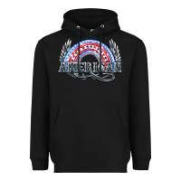 Black American rainbow Heavyweight Hoodie - NancyCooperArtShop