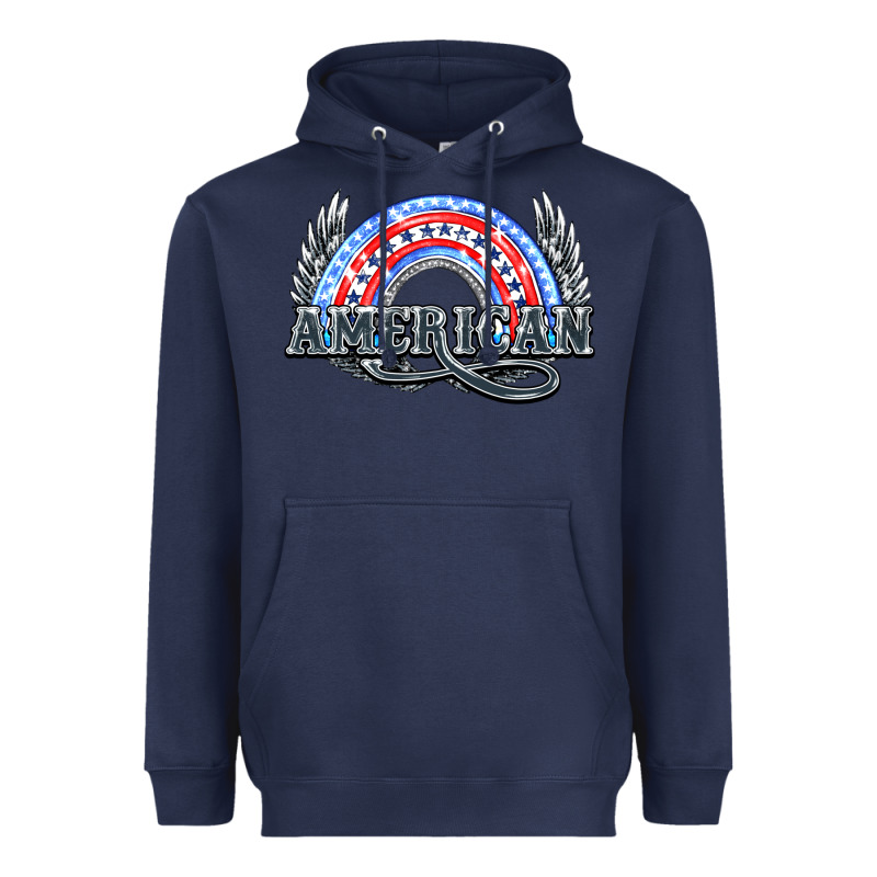 American Rainbow Heavyweight Hoodie by NancyCooperArtShop | Teevron