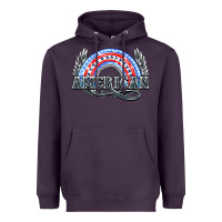 Plum American rainbow Heavyweight Hoodie - NancyCooperArtShop