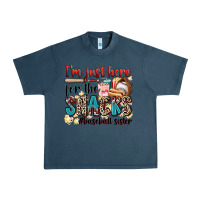 Midnight Navy i'm just here for the snacks #baseball sister Urban Heavy Tee - Zillion Design Studio