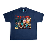 Navy i'm just here for the snacks #baseball sister Urban Heavy Tee - Zillion Design Studio