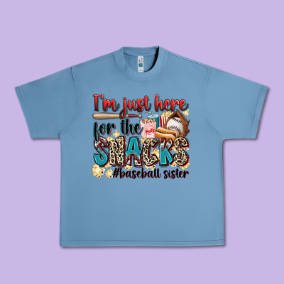 I'm Just Here For The Snacks #baseball Sister Urban Heavy Tee Designed By Zillion Design Studio