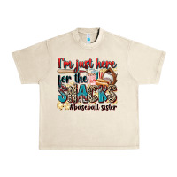 Sandshell i'm just here for the snacks #baseball sister Urban Heavy Tee - Zillion Design Studio