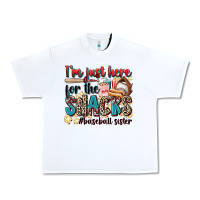 White i'm just here for the snacks #baseball sister Urban Heavy Tee - Zillion Design Studio
