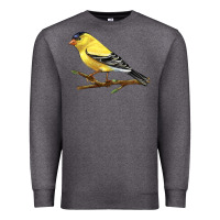 Charcoal Heather American Goldfinch Premium Sweatshirt - LillyAllenDesigns