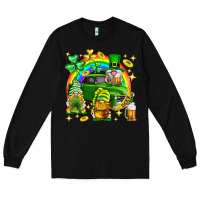 Black St. Patrick's Day gnomies truck Long Sleeve Tee - Neo Western