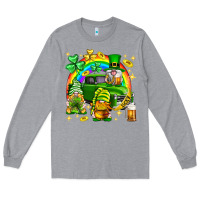 Heather Grey St. Patrick's Day gnomies truck Long Sleeve Tee - Neo Western