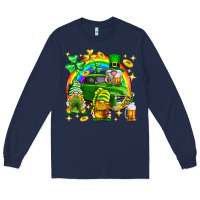 Navy St. Patrick's Day gnomies truck Long Sleeve Tee - Neo Western