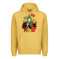 Antique Gold ho ho ho meow Premium Hoodie - MaliasSmallBusiness