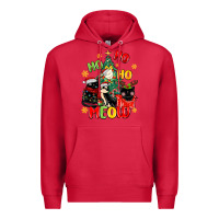 Cardinal ho ho ho meow Premium Hoodie - MaliasSmallBusiness