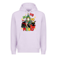 Lilac ho ho ho meow Premium Hoodie - MaliasSmallBusiness