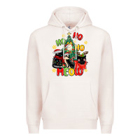 Pale Pink ho ho ho meow Premium Hoodie - MaliasSmallBusiness