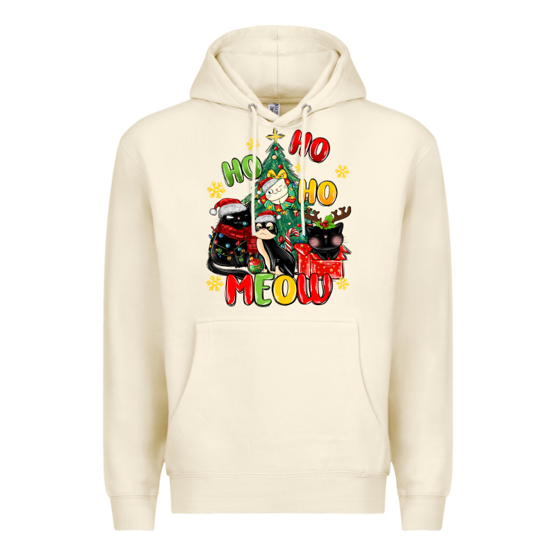 Ho Ho Ho Meow Premium Hoodie by MaliasSmallBusiness | Teevron